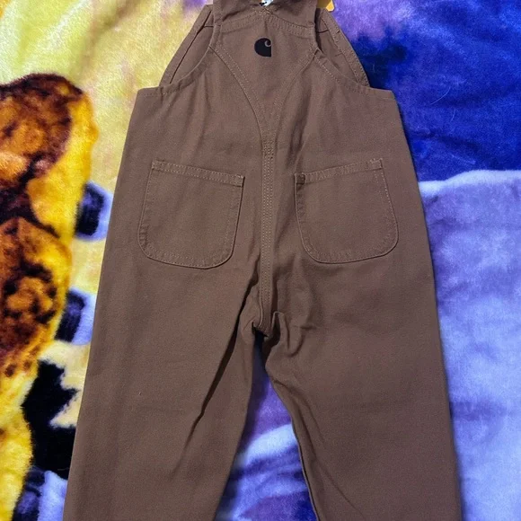 Carhartt Kids Overalls in Rich Brown - Picture 2 of 7